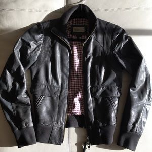 Mackage Lambskin Leather Bomber